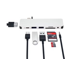 HyperDrive SOLO 7-In-1 USB-C Hub | 4K HDMI + SD Card Readers + Pass-Through - Silver