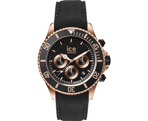 ICE Steel Collection Rose Gold Case 44mm (L) Black Dial Black Strap