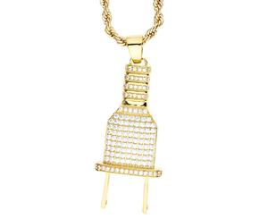 Iced Out Bling Micro Pave Chain - PLUG gold - Gold