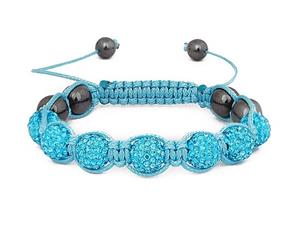 Iced Out Unisex Bracelet - Beads aqua - Turquoise