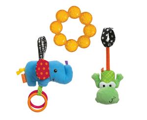 Infantino Baby Teethe & Rattle Animal Play Set