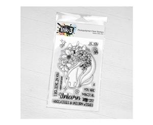 Ink On 3 - Magical Unicorn 4x6 inch Clear Stamp Set