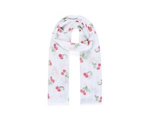 Intrigue Womens/Ladies Cherry Print Scarf (White) - JW921