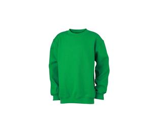 James And Nicholson Childrens/Kids Round Heavy Sweatshirt (Fern Green) - FU481