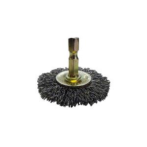 Josco 50mm 1/4-Hex Mounted Crimped Wheel Brush JCW50