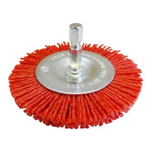 Josco 75mm 1/4-Hex Mounted Abrasive Nylon Wheel Brush JAW75R