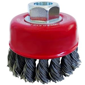 Josco 75mm Multi-Thread XHD-Steel Twist Knot Wire Cup Brush