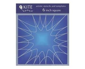 Judikins 6 Inch Square Kite Stencil - Starburst