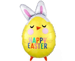 Junior Shape Chick with Bunny Ears Foil Balloon 45cm Approx