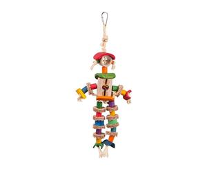 Kazoo Wooden Bird Toy Man with Sisal Rope Large 35 x 15cm