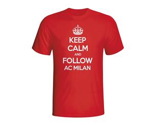 Keep Calm And Follow Ac Milan T-shirt (red)