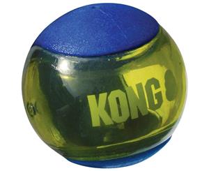 Kong Squeezz Action Ball - Bounce and Squeak Toy for Dogs - Pack of 3 [Colour Blue] [Size Small]