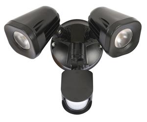 LEDLux Alert 2 Light Floodlight in Black with Sensor