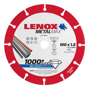 Lenox 150 x 1.3 x 22.2mm Diamond Metal Cut Off Disc - METALMAX