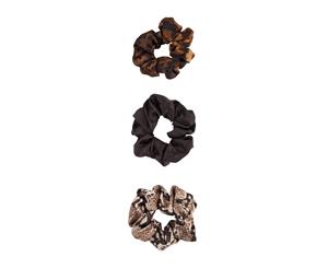 Lovisa Fabric Animal Print Scrunchie Trio Set