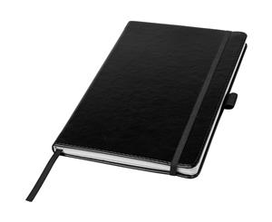 Luxe Coda A5 Leather Look Hard Cover Notebook (Solid Black) - PF3031