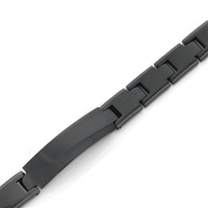 M+Y Steel Polish & Black Matte ID Bracelet