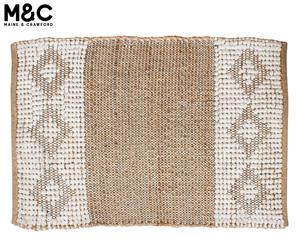 Maine & Crawford 240x150cm Bihu Hand Knitted Cotton Jute Rug - Natural