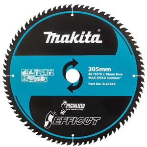 Makita 305mm 80T TCT Circular Saw Blade for Wood Cutting - Mitre Saws - EFFICUT
