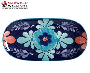 Maxwell & Williams Majolica Oblong Platter 33x17cm Blue