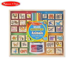 Melissa & Doug Deluxe Animals Wooden Stamp Set