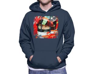 Michael Schumacher San Marino GP Men's Hooded Sweatshirt - Navy Blue