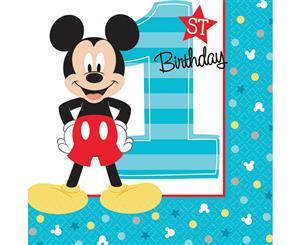 Mickey Mouse 1st Birthday Beverage Napkins Pack of 16