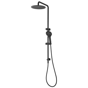 Mondella WELS 3 Star 9L/min Black Resonance Exposed Shower On Rail With Hand Set