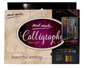 Mont Marte Calligraphy Set - Metal Tin 33pc