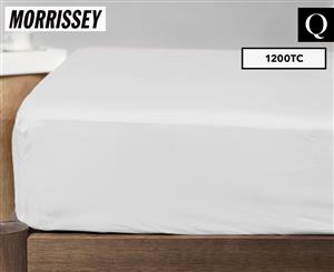 Morrissey Luxury 1200TC Sateen Queen Bed Fitted Sheet - White