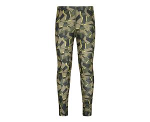 Mountain Warehouse Kid Talus Kids Printed Baselayer Trousers Pants - Khaki