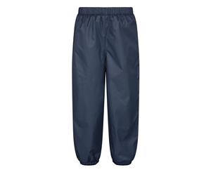 Mountain Warehouse Kid Waterproof Fleece Lined Kids Trousers Overtrousers - Navy