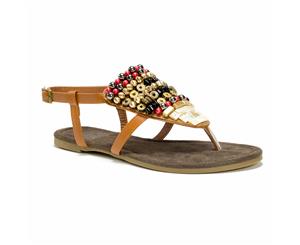 Muk Luks Women's Women's Harlow Beaded Sandals Flat Sandal