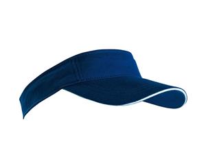 Myrtle Beach Adults Unisex Sandwich Sunvisor (Navy/White) - FU269