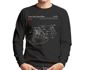 NASA Apollo Control Systems Blueprint Men's Sweatshirt - Black