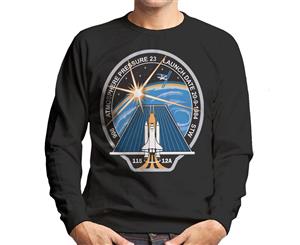 NASA STS 115 Space Shuttle Atlantis Mission Patch Men's Sweatshirt - Black