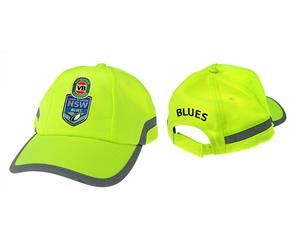 NRL State of Origin NSW New South Wales Blues High Vis Work Safety Hat Cap