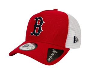 New Era Adjustable Trucker Cap - DIAMOND Boston Red Sox - Red