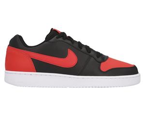 Nike Men's Ebernon Low Sneakers - Black/Habanero Red/White