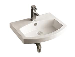 PIOVANA Fireclay Ceramic Basin 600*465*155 Wall Mounted (1 Taphole) White