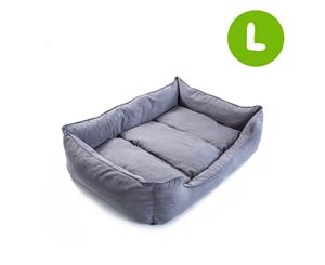 Pet Dog Cat Sofa Couch Cushion Bed HUSK L GREY