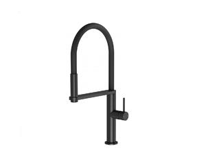 Phoenix Blix Flexible Hose Sink Mixer Round Matte Black 10473100MB