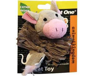 Pig Raffia Body Cat Toy for Cats & Kittens Feline Toy Pet One