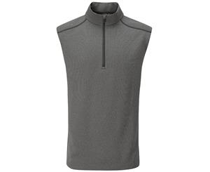 Ping Ramsey 1/2 Zip Ribbed Fleece Vest - Black - Mens