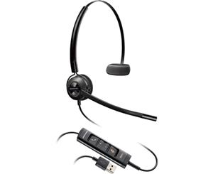 Plantronics 203446-01 encorepro HW535 USB over-the-head monaural noise cancelling --Now Poly