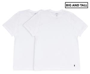 Polo Ralph Lauren Men's Big & Tall Cotton Crew 2-Pack - White