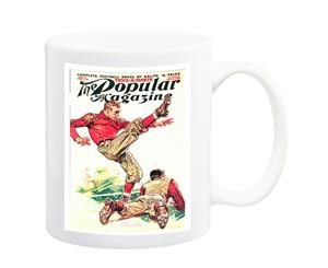 Popular Magazine American Football 1909 Cover Poster Mug - 11 Fluid Oz