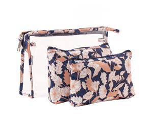 Portable Printed Flower Cosmetic Bag/Brushes Bag