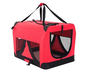 Portable Soft Dog Cage Crate Carrier XXXL RED