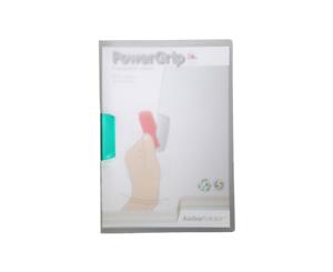 PowerGrip A4 Folder - Translucent Cover Green Clip - 10 pack